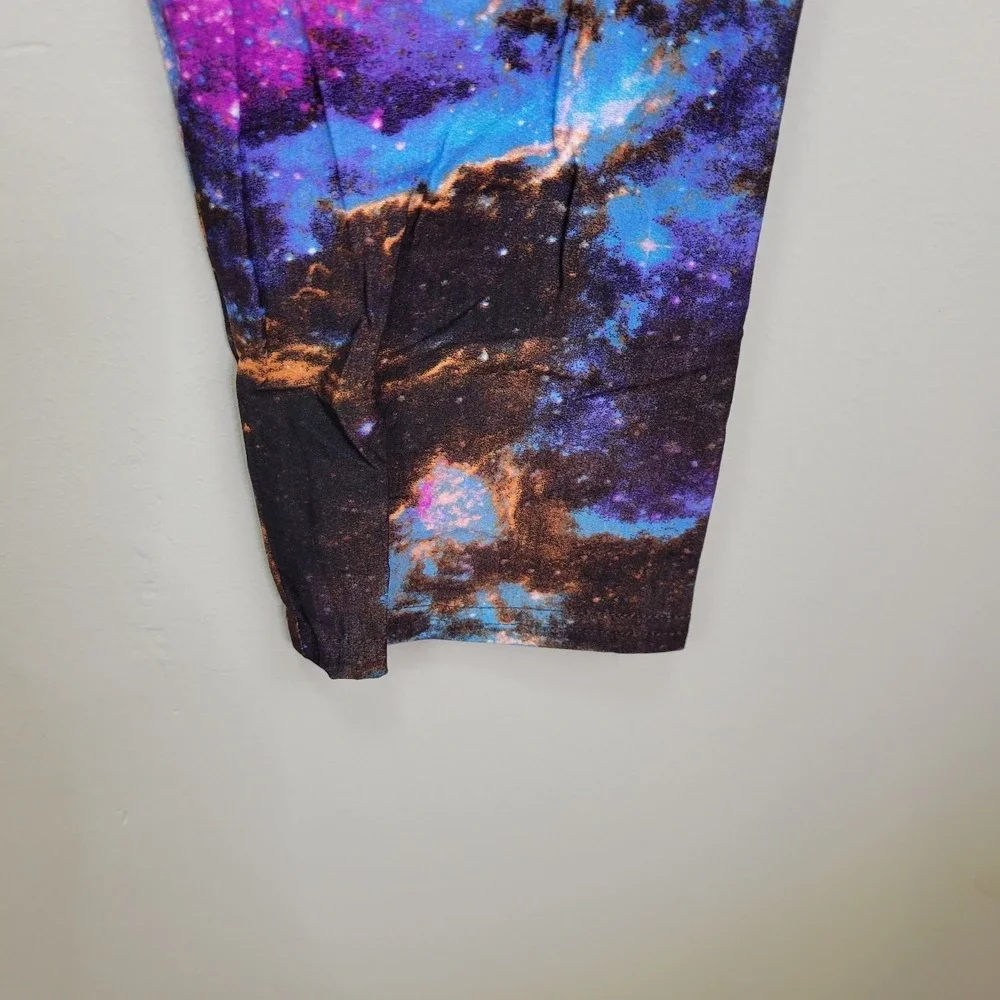 New Mix Dark Galaxy Polyester Spandex‎ Ankle Leggings Extra Plus Size